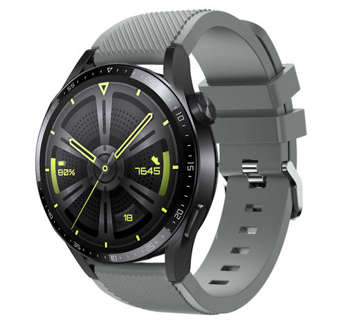 Strap-it® Strap-it Huawei Watch GT 3 46mm siliconen bandje (grijs)