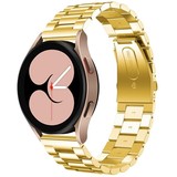 Strap-it® Samsung Galaxy Watch 4 - 44mm stalen band (goud)