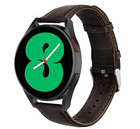 Strap-it® Strap-it Samsung Galaxy Watch 4 - 44mm leren bandje (donkerbruin)