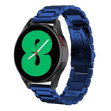Strap-it® Samsung Galaxy Watch 4 - 44mm stalen band (blauw)