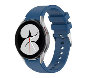 Strap-it® Samsung Galaxy Watch 4 - 44mm siliconen band (blauw)