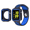 Strap-it® Strap-it Apple Watch 7 sport band + TPU case (zwart/blauw) Strap-it® Strap-it Apple Watch 7 sport band + TPU case (zwart/blauw)
