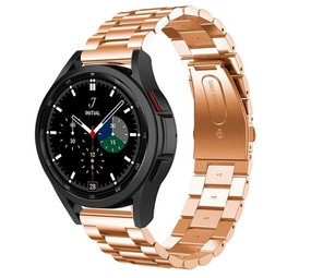 Strap-it® Samsung Galaxy Watch 4 Classic 46mm stalen band (rosé goud)