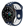 Strap-it® Strap-it Samsung Galaxy Watch 4 Classic 46mm sport band (blauw/wit) Strap-it® Strap-it Samsung Galaxy Watch 4 Classic 46mm sport band (blauw/wit)