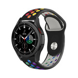 Strap-it® Samsung Galaxy Watch 4 Classic 46mm sport band (zwart/kleurrijk)