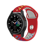 Strap-it® Samsung Galaxy Watch 4 Classic 46mm sport band (rood/kleurrijk)