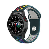 Strap-it® Samsung Galaxy Watch 4 Classic 46mm sport band (dennengroen/kleurrijk)