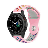 Strap-it® Samsung Galaxy Watch 4 Classic 46mm sport band (roze/kleurrijk)