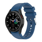 Strap-it® Strap-it Samsung Galaxy Watch 4 Classic 46mm siliconen band (donkerblauw)