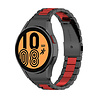 Strap-it® Strap-it Samsung Galaxy Watch 4 Classic 46mm stalen schakel band (zwart/rood) Strap-it® Strap-it Samsung Galaxy Watch 4 Classic 46mm stalen schakel band (zwart/rood)