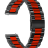 Strap-it® Strap-it Amazfit GTR 2 stalen band (zwart/rood) Strap-it® Strap-it Amazfit GTR 2 stalen band (zwart/rood)