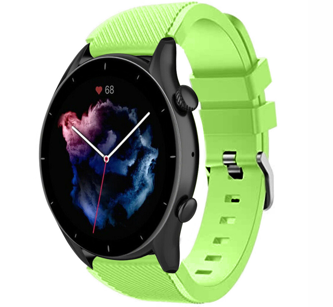 Strap-it® Strap-it Amazfit GTR 3 (Pro) siliconen bandje (lichtgroen)