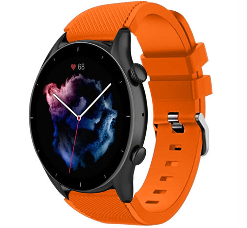 Strap-it® Strap-it Amazfit GTR 3 (Pro) siliconen bandje (oranje)
