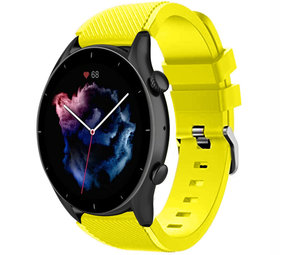 Strap-it® Amazfit GTR 3 (Pro) siliconen bandje (geel)