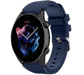Strap-it® Amazfit GTR 3 (Pro) siliconen bandje (donkerblauw)