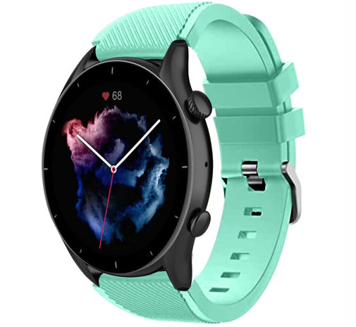 Strap-it® Strap-it Amazfit GTR 3 (Pro) siliconen bandje (aqua)