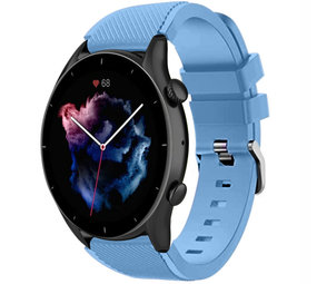 Strap-it® Amazfit GTR 3 (Pro) siliconen bandje (zand blauw)