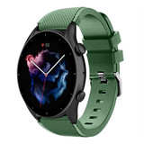 Strap-it® Amazfit GTR 3 (Pro) siliconen bandje  (legergroen)