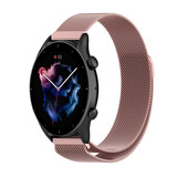 Strap-it® Amazfit GTR 3 (Pro) Milanese band (roze)