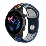 Strap-it® Amazfit GTR 3 (Pro) sport band (donkerblauw kleurrijk) Strap-it® Amazfit GTR 3 (Pro) sport band (donkerblauw kleurrijk)