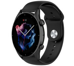 Strap-it® Amazfit GTR 3 (Pro) sport band (zwart) Strap-it® Amazfit GTR 3 (Pro) sport band (zwart)