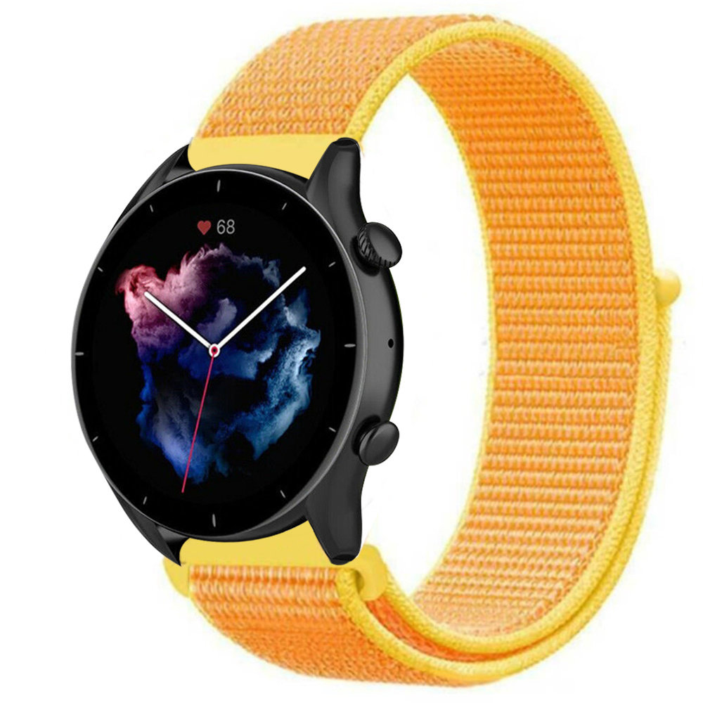 Strap-it® Strap-it Amazfit GTR 3 (Pro) nylon band (lichtgeel) Strap-it® Strap-it Amazfit GTR 3 (Pro) nylon band (lichtgeel)