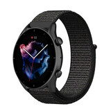 Strap-it® Amazfit GTR 3 (Pro) nylon band (zwart)