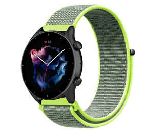 Strap-it® Amazfit GTR 3 (Pro) nylon band (fluoriserend)