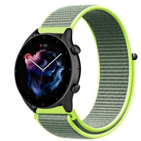 Strap-it® Strap-it Amazfit GTR 3 (Pro) nylon band (fluoriserend)