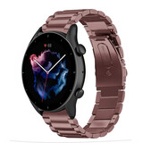 Strap-it® Amazfit GTR 3 (Pro) stalen band (brons-goud) Strap-it® Amazfit GTR 3 (Pro) stalen band (brons-goud)