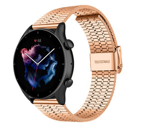 Strap-it® Amazfit GTR 3 (Pro) roestvrij stalen band (rosé goud) Strap-it® Amazfit GTR 3 (Pro) roestvrij stalen band (rosé goud)