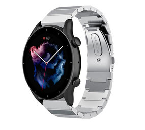Strap-it® Amazfit GTR 3 (Pro) metalen bandje (zilver)