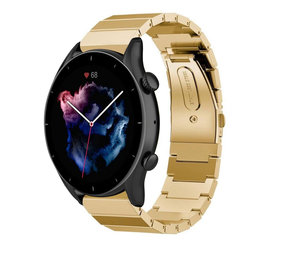Strap-it® Amazfit GTR 3 (Pro) metalen bandje (goud)