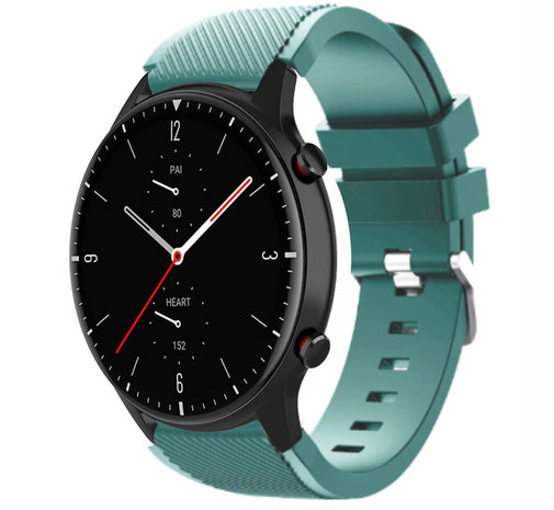 Strap-it® Strap-it Amazfit GTR 2 siliconen bandje (dennengroen)