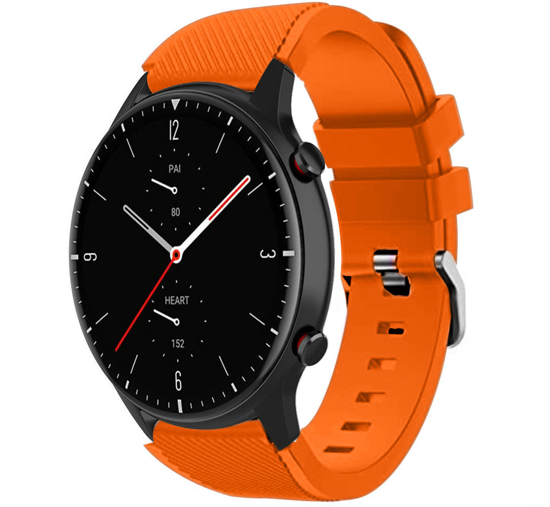 Strap-it® Strap-it Amazfit GTR 2 siliconen bandje (oranje)