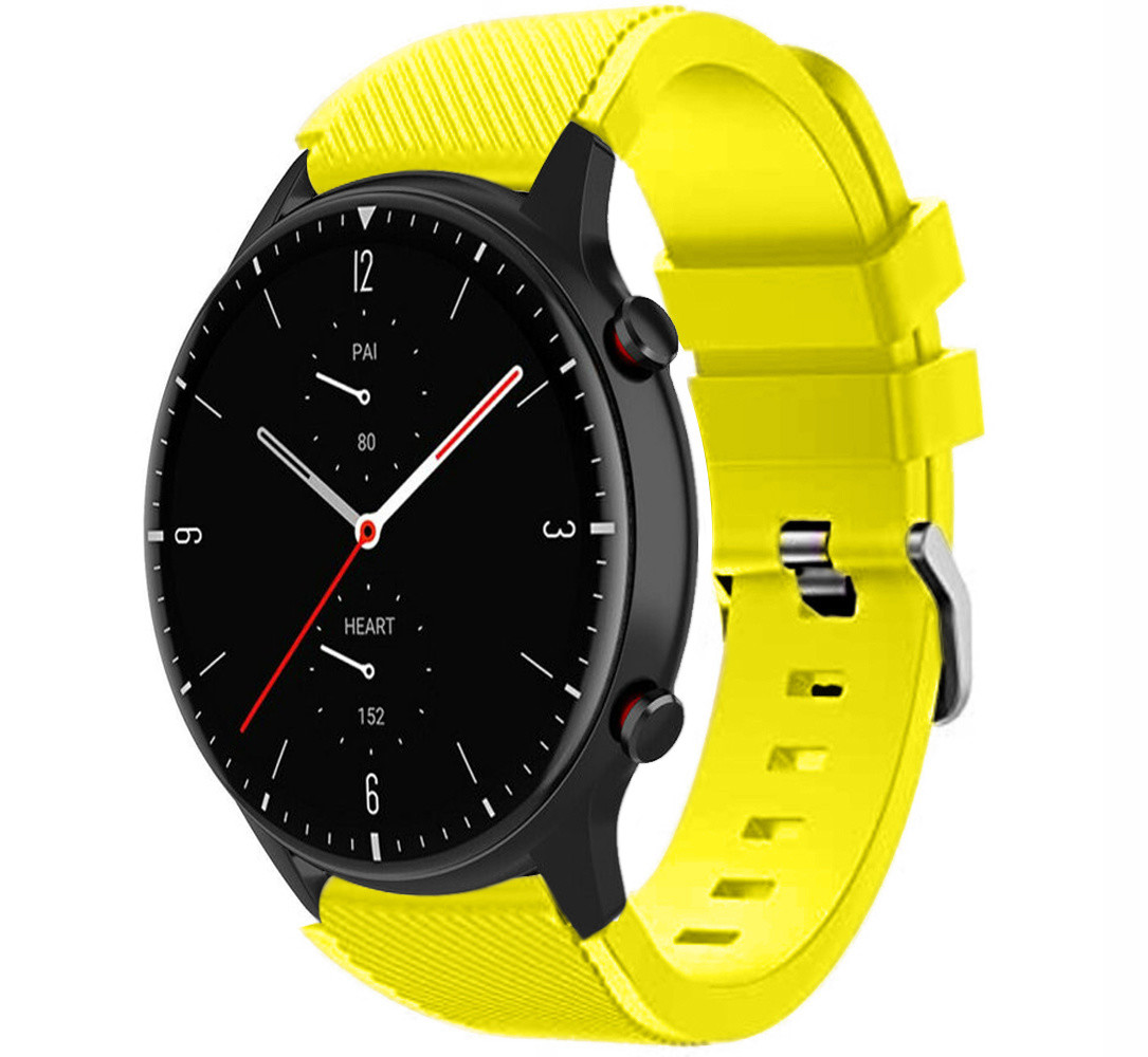 Strap-it® Strap-it Amazfit GTR 2 siliconen bandje (geel)