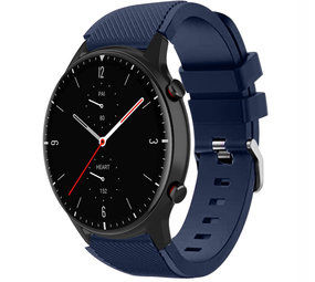 Strap-it® Amazfit GTR 2 siliconen bandje (donkerblauw)