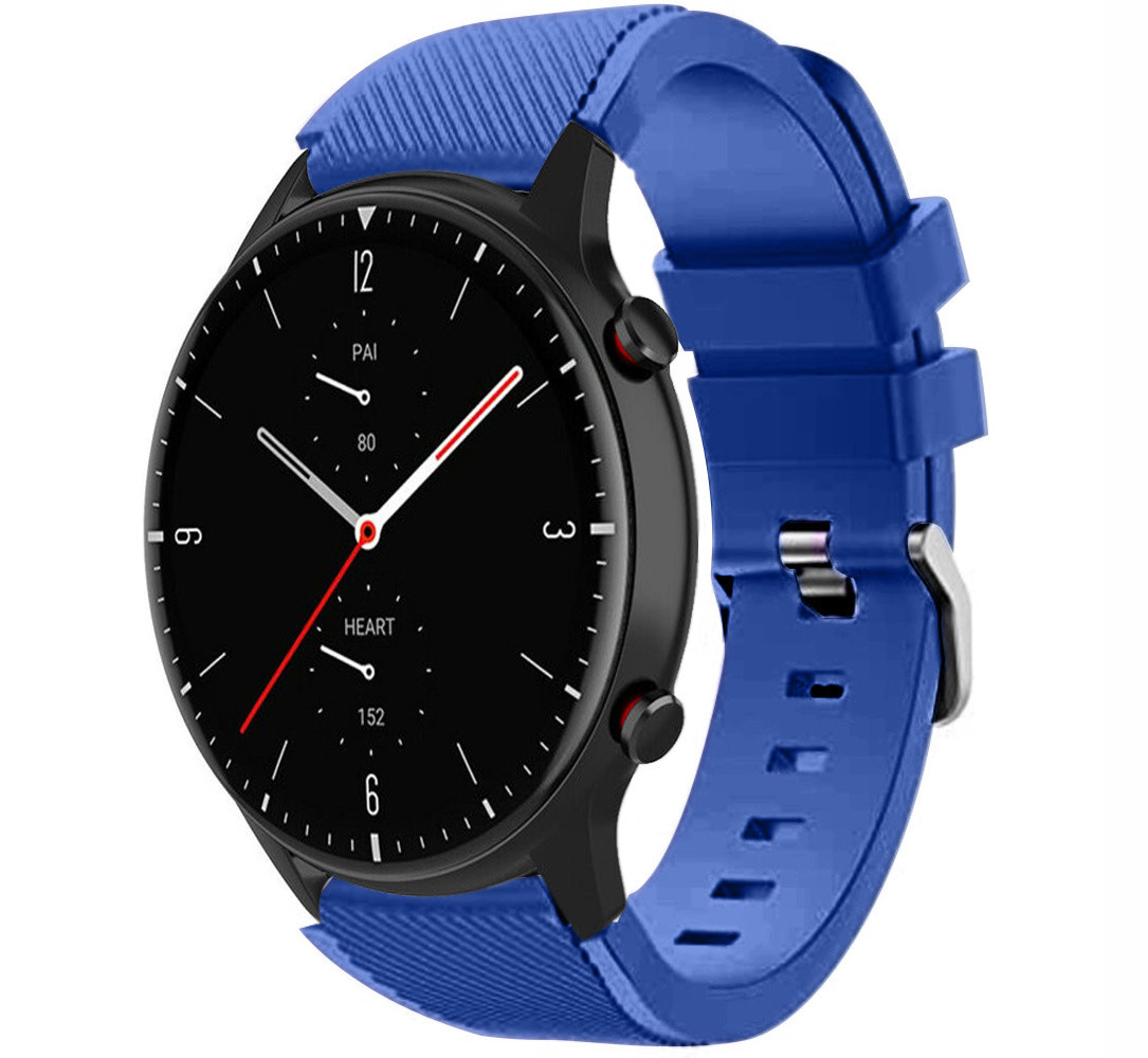Strap-it® Strap-it Amazfit GTR 2 siliconen bandje (blauw)