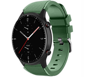 Strap-it® Amazfit GTR 2 siliconen bandje  (legergroen)