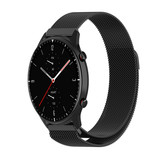 Strap-it® Amazfit GTR 2 Milanese band (zwart)