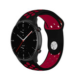 Strap-it® Amazfit GTR 2 sport band (zwart/rood)