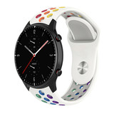 Strap-it® Amazfit GTR 2 sport band (wit kleurrijk)