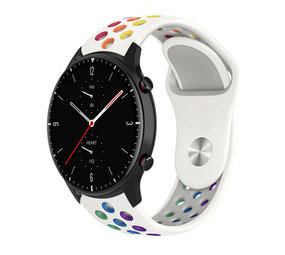 Strap-it® Amazfit GTR 2 sport band (wit kleurrijk) Strap-it® Amazfit GTR 2 sport band (wit kleurrijk)