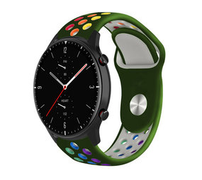 Strap-it® Amazfit GTR 2 sport band (legergroen kleurrijk)