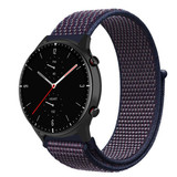 Strap-it® Amazfit GTR 2 nylon band (paars-blauw)