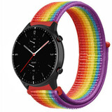 Strap-it® Amazfit GTR 2 nylon band (regenboog)