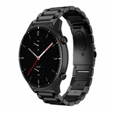 Strap-it® Amazfit GTR 2 stalen band (zwart) Strap-it® Amazfit GTR 2 stalen band (zwart)