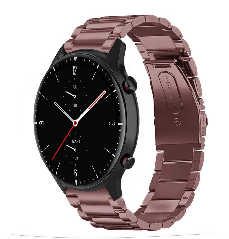 Strap-it® Strap-it Amazfit GTR 2 stalen band (brons-goud)