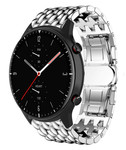 Strap-it® Strap-it Amazfit GTR 2 stalen draak band (zilver)