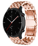 Strap-it® Strap-it Amazfit GTR 2 stalen draak band (rosé goud)